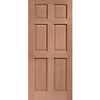 Colonial Exterior 6 Panel Mahogany Wooden Door