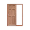 Colonial External Mahogany 6 Panel Door and Frame Set - One Unglazed Side Screen