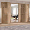 Bespoke Thrufold Colonial Oak 6 Panel Folding 3+2 Door - No Raised Mouldings