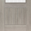 J B Kind Laminates Colorado Grey Coloured Door Pair - Clear Glass - Prefinished