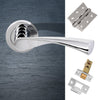 Colorado Status Lever on Round Rose - Polished Chrome Handle Pack