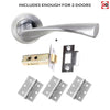 Two Pack Colorado Status Lever on Round Rose - Satin Chrome Handle
