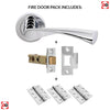 Colorado Status Fire Lever on Round Rose - Polished Chrome Handle Pack
