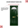 Premium Composite Front Door Set - Tuscan 1 Flair Glass - Shown in Green