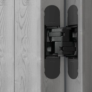 Image: 130x30mm Ceam 3D Concealed Hinge & Intumescent Pads - Suits Fire Doors - 7 Finishes - Single Hinge