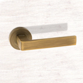 Image: Forme Asti Designer Lever on Minimal Round Rose - Yester Bronze