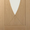 Six Folding Doors & Frame Kit - Pesaro Oak 3+3 - Clear Glass - Prefinished