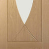 Bespoke Thruslide Pesaro Oak Glazed - 3 Sliding Doors and Frame Kit - Prefinished