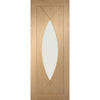 Pesaro Oak Evokit Pocket Fire Door Detail - Clear Fire Glass