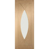 Six Folding Doors & Frame Kit - Pesaro Oak 3+3 - Clear Glass - Unfinished