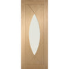 Two Folding Doors & Frame Kit - Pesaro Oak 2+0 - Clear Glass - Unfinished