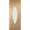 Bespoke Pesaro Oak Glazed Single Frameless Pocket Door Detail - Prefinished