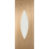 Pesaro Oak Absolute Evokit Double Pocket Door - Clear Glass - Prefinished