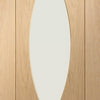 Bespoke Pesaro Oak Fire Door - Clear Glass - 1/2 Hour Fire Rated