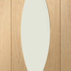 Two Sliding Doors and Frame Kit - Pesaro Oak Door - Clear Glass - Prefinished