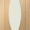 Six Folding Doors & Frame Kit - Pesaro Oak 3+3 - Clear Glass - Unfinished