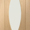 Pesaro Oak Single Evokit Pocket Door Detail - Clear Glass