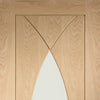 Bespoke Pesaro Oak Glazed Double Pocket Door Detail - Prefinished