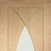 Pesaro Oak Double Evokit Pocket Door Detail - Clear Glass