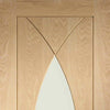 Two Sliding Doors and Frame Kit - Pesaro Oak Door - Clear Glass - Prefinished