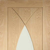 Bespoke Thrufold Pesaro Oak Glazed Folding 3+2 Door - Prefinished