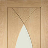 Pesaro Oak Absolute Evokit Pocket Door Detail - Clear Glass - Prefinished