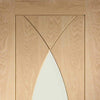 Bespoke Pesaro Oak Glazed Double Frameless Pocket Door Detail
