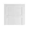 White Fire Door, Contemporary 4 Panel Shaker Door - 1/2 Hour Rated Door