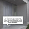External ThruSafe Aluminium Front Door - 1355 Stainless Steel - 7 Colour Options