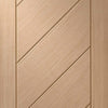 Single Sliding Door & Wall Track - Monza Oak Door - Unfinished