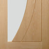 Two Folding Doors & Frame Kit - Salerno Oak 2+0 - Clear Glass - Prefinished