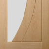 Six Folding Doors & Frame Kit - Salerno Oak 3+3 - Clear Glass - Unfinished