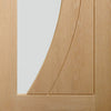 Salerno Oak Double Evokit Pocket Door Detail - Clear Glass