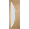 Bespoke Salerno Oak Glazed Double Pocket Door Detail - Prefinished