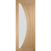 Salerno Oak Door Pair - Clear Glass - Prefinished