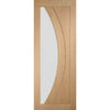 Bespoke Salerno Oak Glazed Single Frameless Pocket Door Detail - Prefinished