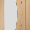 Five Folding Doors & Frame Kit - Salerno Oak 3+2 - Clear Glass - Prefinished