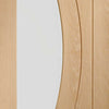 Five Folding Doors & Frame Kit - Salerno Oak 3+2 - Clear Glass - Unfinished