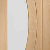 Four Sliding Doors and Frame Kit - Salerno Oak Door - Clear Glass - Prefinished