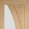 Five Folding Doors & Frame Kit - Salerno Oak 3+2 - Clear Glass - Prefinished