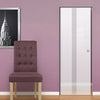 Duns 8mm Obscure Glass - Clear Printed Design - Single Absolute Pocket Door