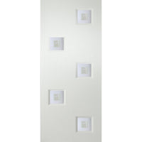 White PVC door on white background