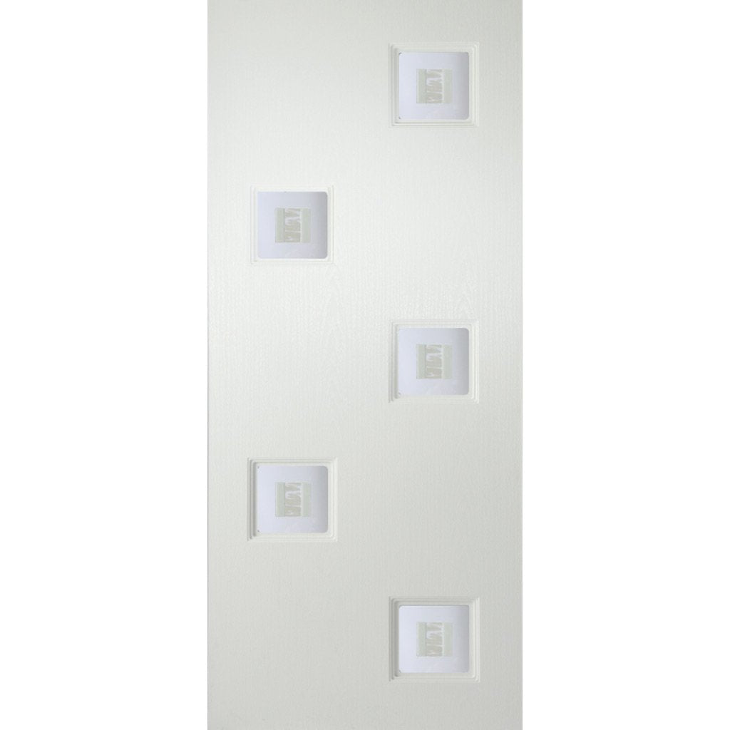 Contemporary Internal PVC Door Pair - Charlotte Fusion 2 Geometric Design Glass