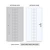 External ThruSafe Aluminium Front Door - 1725 CNC Grooves Solid - 7 Colour Options