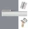 Tupai Rapido VersaLine Tobar Fire Lever on Long Rose - Polished Stainless Steel Decorative Plate - Satin Chrome Handle Pack