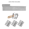 Tupai Rapido VersaLine Tobar Lever on Long Rose - Satin Stainless Steel Decorative Plate - Satin Chrome Handle Pack