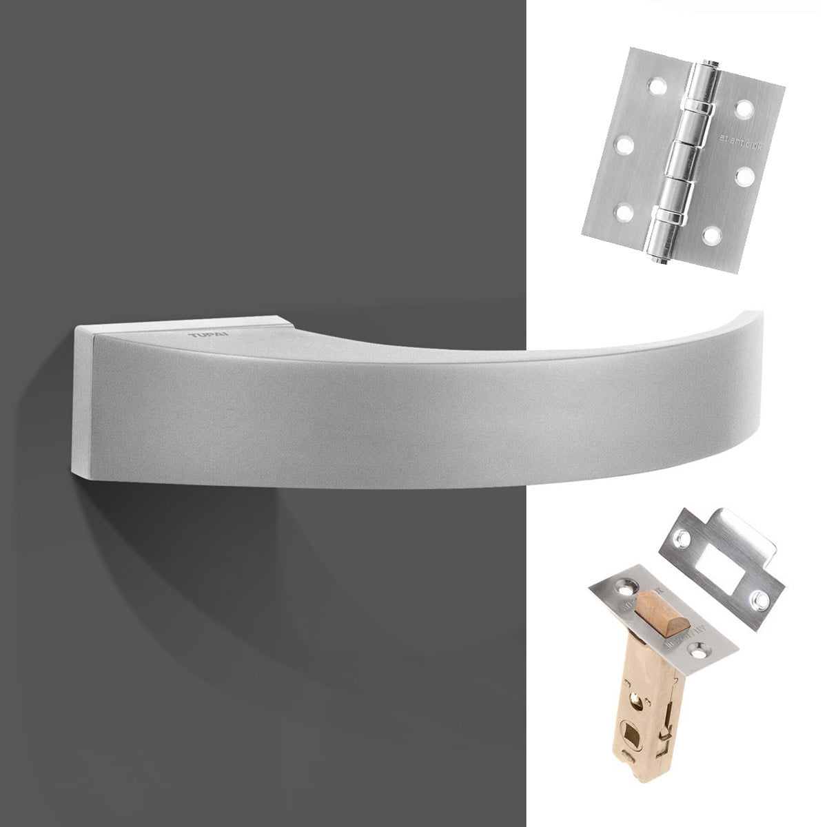 Tupai Rapido RetaLine Sabrosa Designer Lever on Long Rose - Satin Chrome Handle Pack