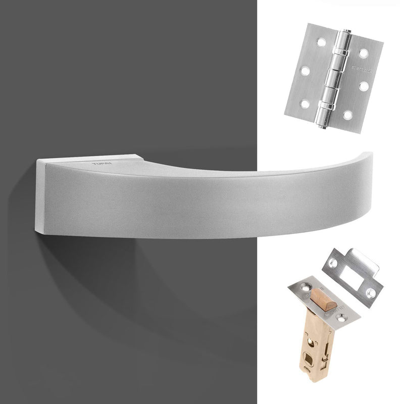 Tupai Rapido RetaLine Sabrosa Designer Lever on Long Rose - Satin Chrome Handle Pack