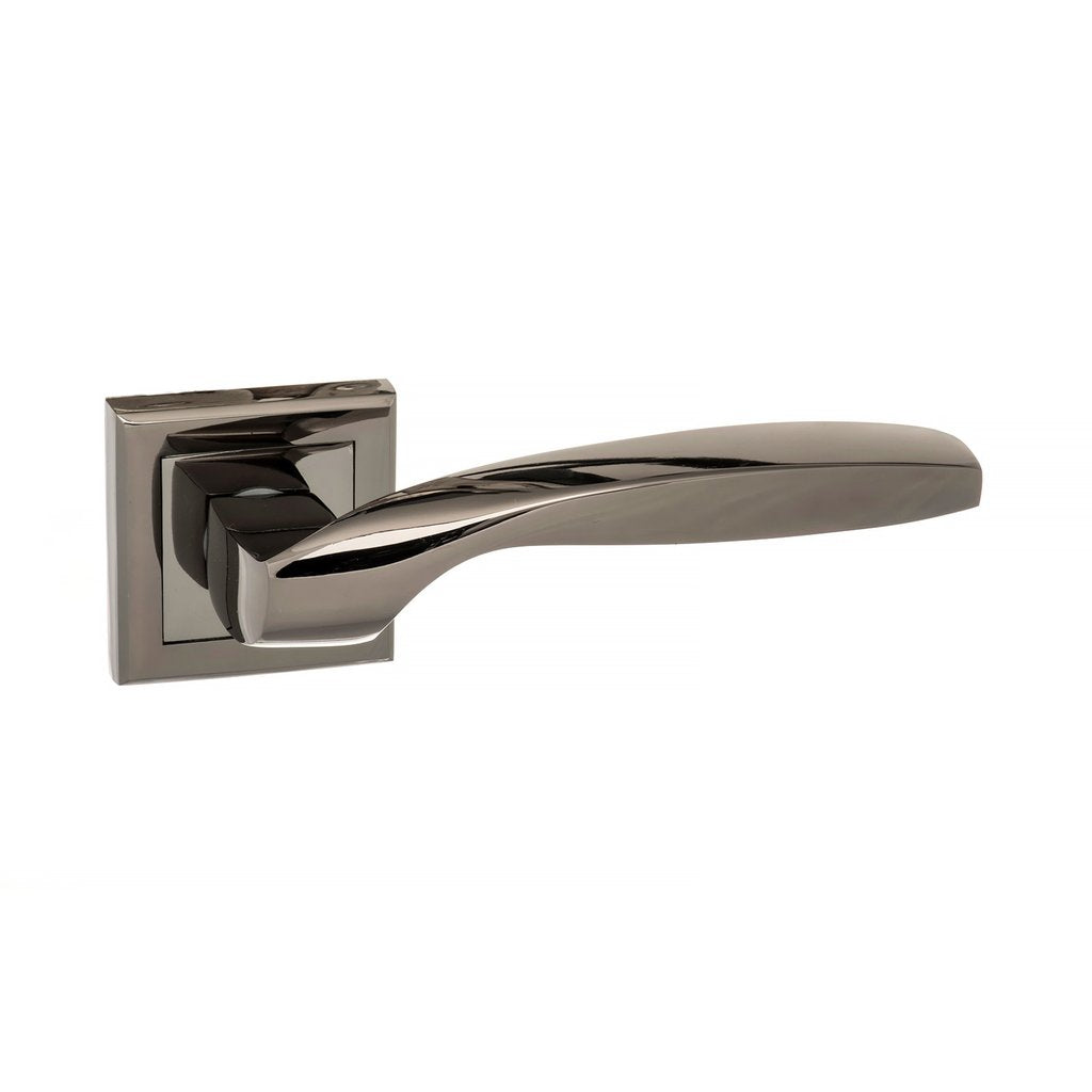 Oklahoma Status Lever on Square Rose - Black Nickel