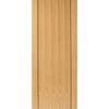 Single Sliding Door & Wall Track - Chartwell Flush Oak Door - Prefinished